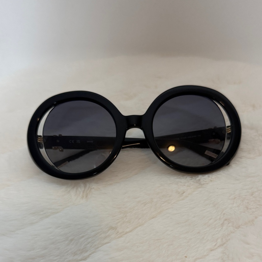 Just Cavalli Black Round Oversized Sunglasses